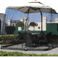 🚩Free Shipping🌞Multifunctional garden parasol with mosquito net, windproof, rainproof, and provides sun protection