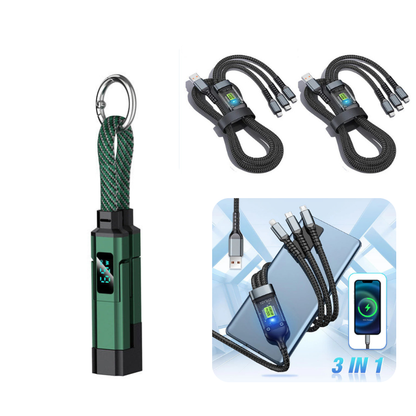 🔥HOT SALE50% OFF🔥4-in-1 Digital Display Keychain Charging Cable