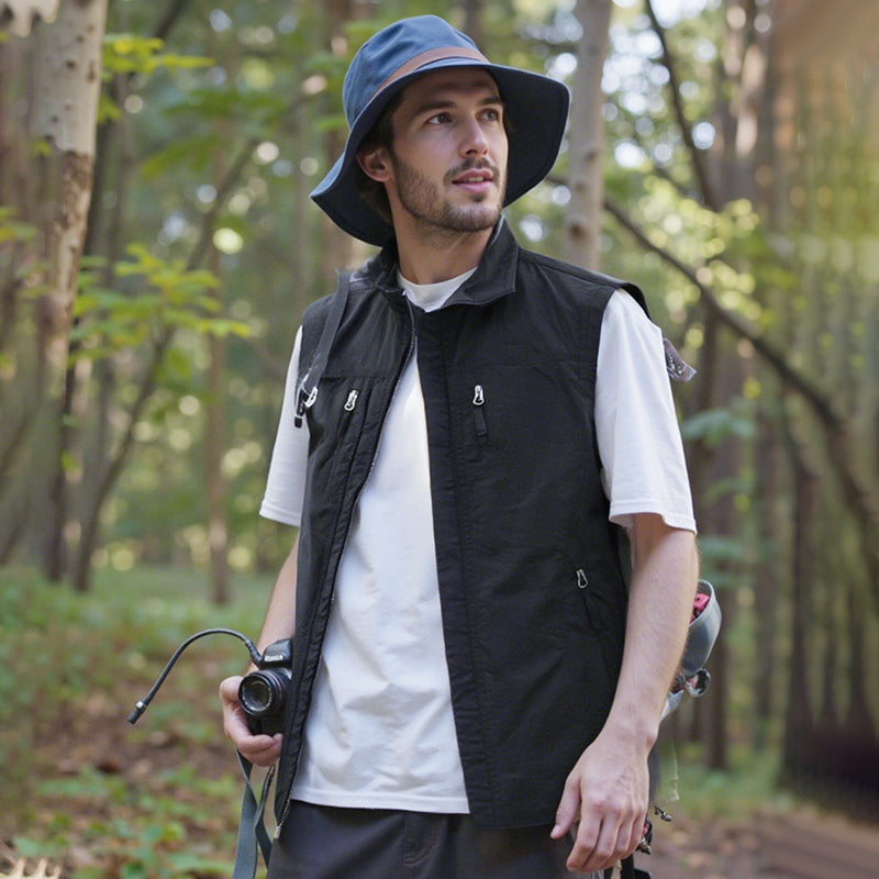🔥🧥Men's Oversized Sleeveless Vest Jacket With Pockets
