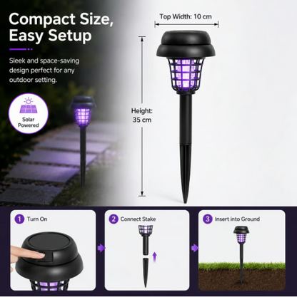 ☀️Solar Mosquito Zapper Light ✨– Outdoor Garden Stake Lamp, UV Insect Killer & Solar Pathway Light🦟🚫