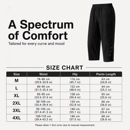 ⏳Time-Limited Special⏰Women's Casual Solid Color Pocket Capri Pants