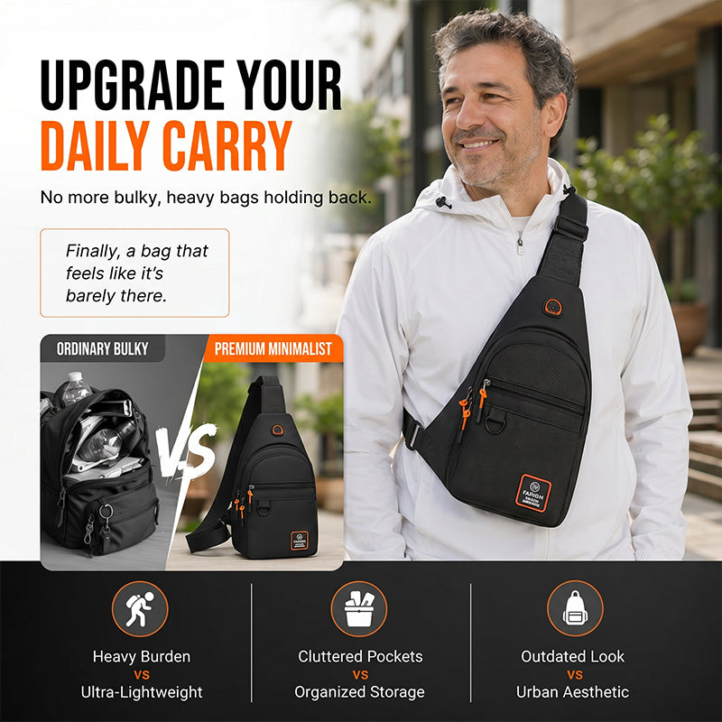 ⌛Limited-Time Offer-Waterproof Multi-pocket Crossbody Sling Bag