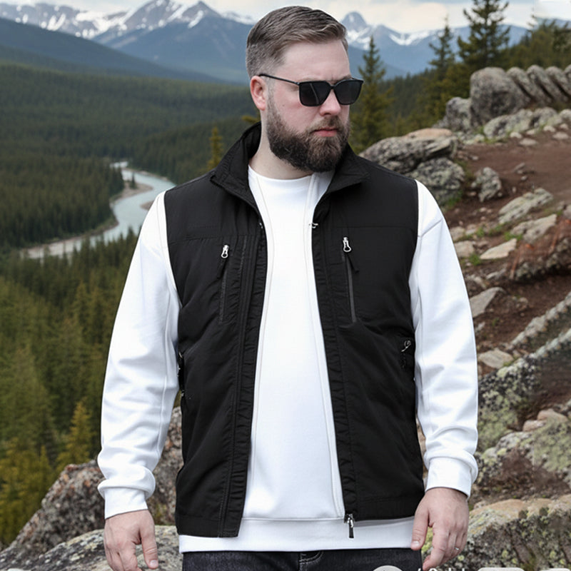 🔥🧥Men's Oversized Sleeveless Vest Jacket With Pockets