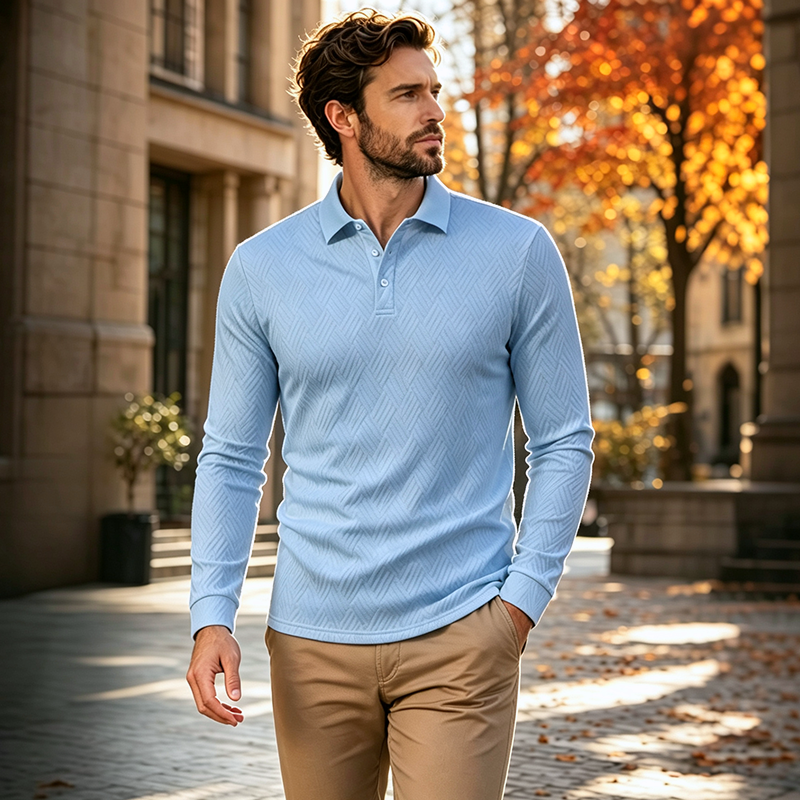 ⏳ Limited Time 50% Off! 💥Men's Textured Long Sleeve Lightweight Sweatshirt