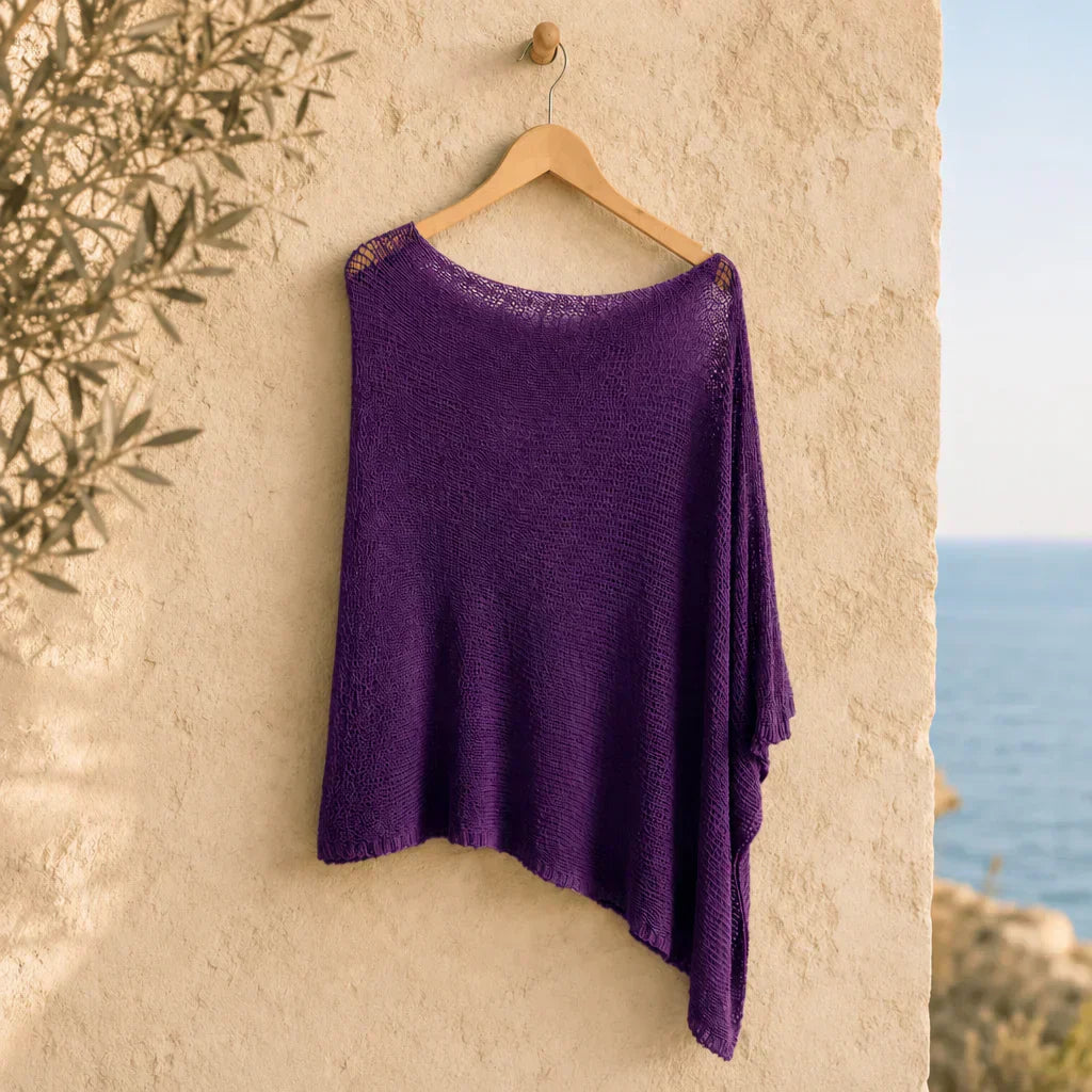 🎁New Arrival 55% OFF💥Women's Hollow Out Knit Shawl Poncho