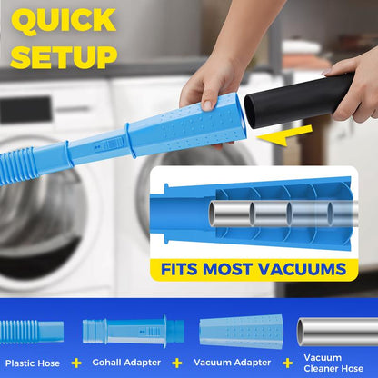 ⏰Limited Time Sales - save 49% OFF🧹 Tumble Dryer Vent Cleaner Kit – 2-Piece Lint Removal Brush & Vacuum Attachment 🌬️