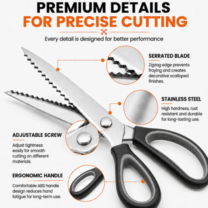 🥳2026 HOT SALE💞50K+ SOLD!✨  DIY Serrated Sewing Scissors – Precise and Easy to Use