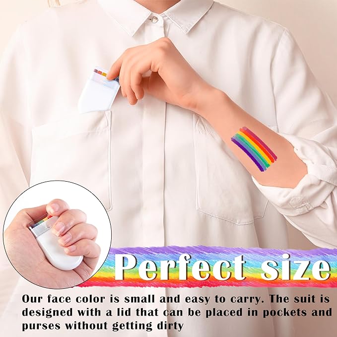 🏳‍🌈BUY 1 GET 1 FREE 😍!!!EACH ONLY NEED $1.41 🏳‍🌈Rainbow Face Body Paint