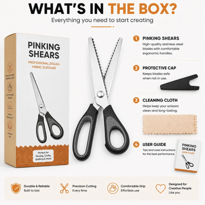 🥳2026 HOT SALE💞50K+ SOLD!✨  DIY Serrated Sewing Scissors – Precise and Easy to Use