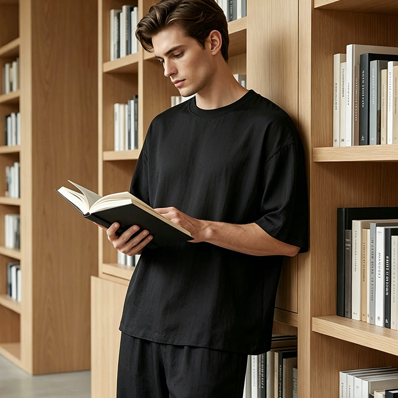 🎁 LIMITED-TIME 50% OFF! 👔 Men's T-Shirt & Wide-Leg Pants 2-Piece Set – Trendy, Comfortable & Ready-to-Wear 💥