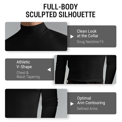 🔥Mens High Neck Slim Fit Long Sleeve T-shirt