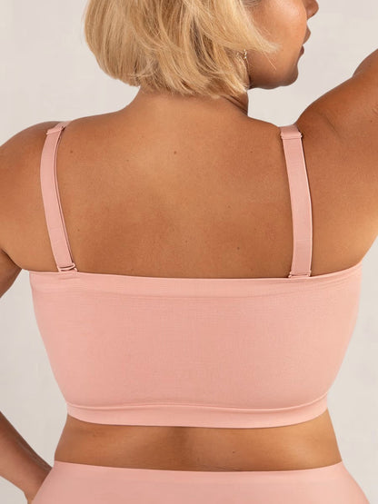 ⛱️Last Day Special Price $19.99!!🤩🔥Convertible Strapless Bandeau Bra with Wireless Comfort, Anti-Slip Grip & Removable Straps