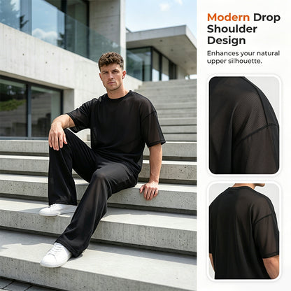 🎁 LIMITED-TIME 50% OFF! 👔 Men's T-Shirt & Wide-Leg Pants 2-Piece Set – Trendy, Comfortable & Ready-to-Wear 💥