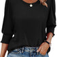 ⏰Limited Time Sale-50% OFF🏖️Womens 3/4 Sleeve T-Shirts Cute Crewneck Tees Blouses