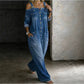 Limited-time offer-Loose Fit Wide-Leg Overall Jumpsuit with Pockets