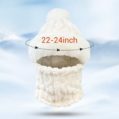 🔥🎅Christmas Hot Sale✨🎁55% OFF!!!⚡Women's Winter Warm Windproof Plush Scarf Hat❄️✨