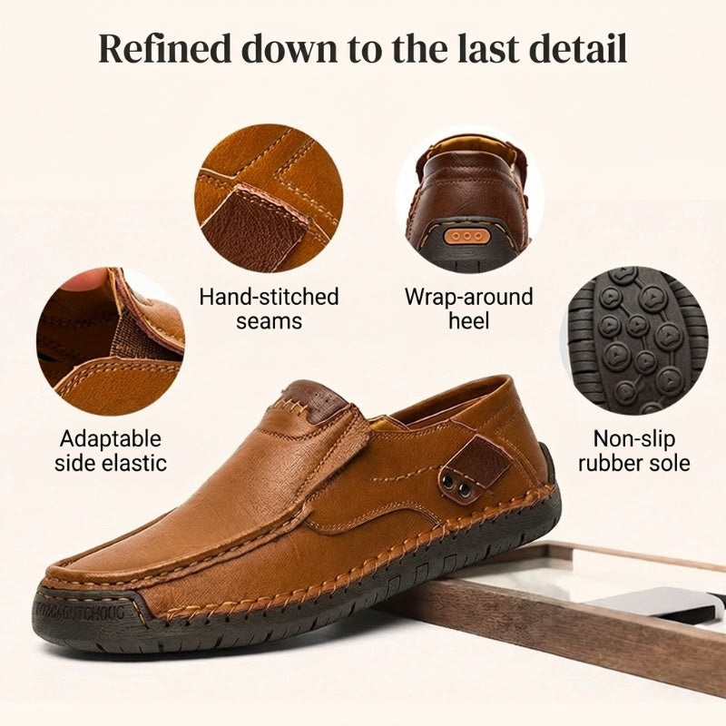 ⏳Time-Limited Special⏰Classic Men’s Slip-On Leather Shoes – Premium Calfskin, All-Day Comfort & Effortless Style