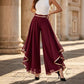 ⏳Limited-time 50% off⏰Elegant Flowy Wide-Leg Pants with Gold Trim👖