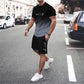 🌈 LIMITED-TIME 50% OFF! 👕 Men's Gradient Color 2-Piece Set – T-Shirt & Shorts, Breathable, Relaxed Fit 🩳