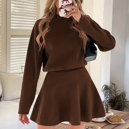 💖Black Friday Mega Deal – 50% off!💖 ✨Women's Mock Neck Knit A-Line Mini Dress