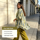 🔥New Arrivals & Special Offers-Women Tie Dye V Neck Blouse Roll Up Sleeve Matching Pants Set