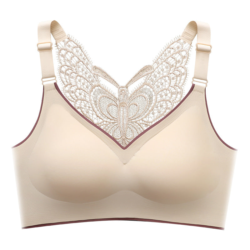 📢📢50% OFF !! ⏰Butterfly Embroidery Wirefree Bra – Wire-Free Lift & All-Day Support ✨