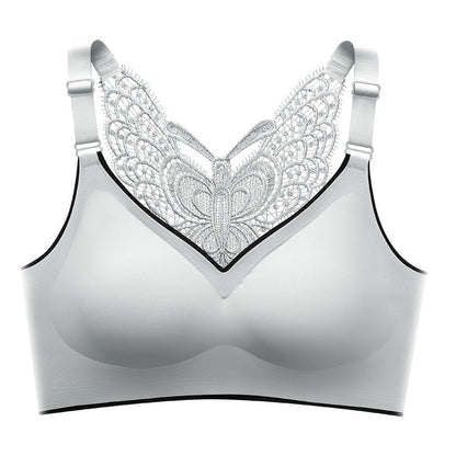 📢📢50% OFF !! ⏰Butterfly Embroidery Wirefree Bra – Wire-Free Lift & All-Day Support ✨