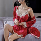 Soft Comfortable Ice Silk Lace Pajamas 2pcs/ 5pcs Set