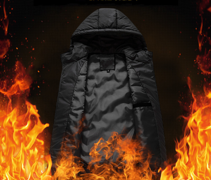 🍂 Easy Layering Comfort | Men's Hooded Front-Zip Insulated Vest
