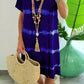👗 50% OFF NOW! 🌈 Tie-Dye Striped Short Sleeve T-Shirt Dress – Soft & flowy – Perfect for summer, beach or casual days – comfortable and stylish 🌊✨
