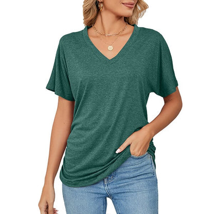⏳ Limited time 50% off! 💥V-Neck Solid Color Loose Ladies Tops（The more you buy, the higher the discount）