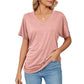 ⏳ Limited time 50% off! 💥V-Neck Solid Color Loose Ladies Tops（The more you buy, the higher the discount）