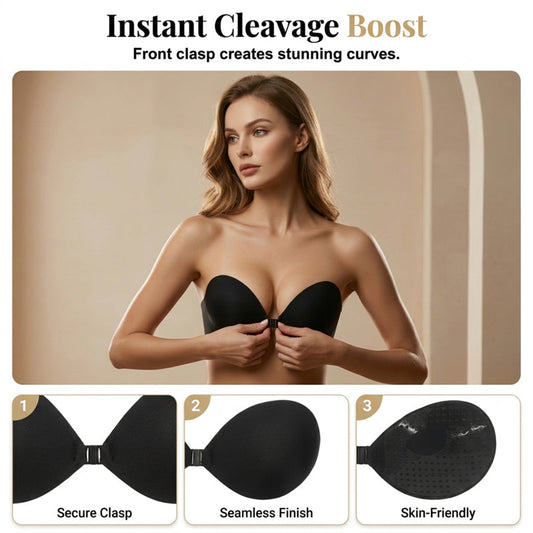 ✨Buy 1 Get 1 Free | Front Closure Adhesive Invisible Push-Up Bra (2 Pairs)