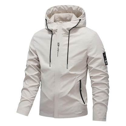 💧🌬️ Men's Hooded Jacket – waterproof & windproof with a drawstring. Ideal for the outdoors & everyday wear. ✓ Durable ✓ Breathable. Check it out now! 🔥🧥