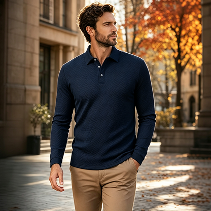 ⏳ Limited Time 50% Off! 💥Men's Textured Long Sleeve Lightweight Sweatshirt