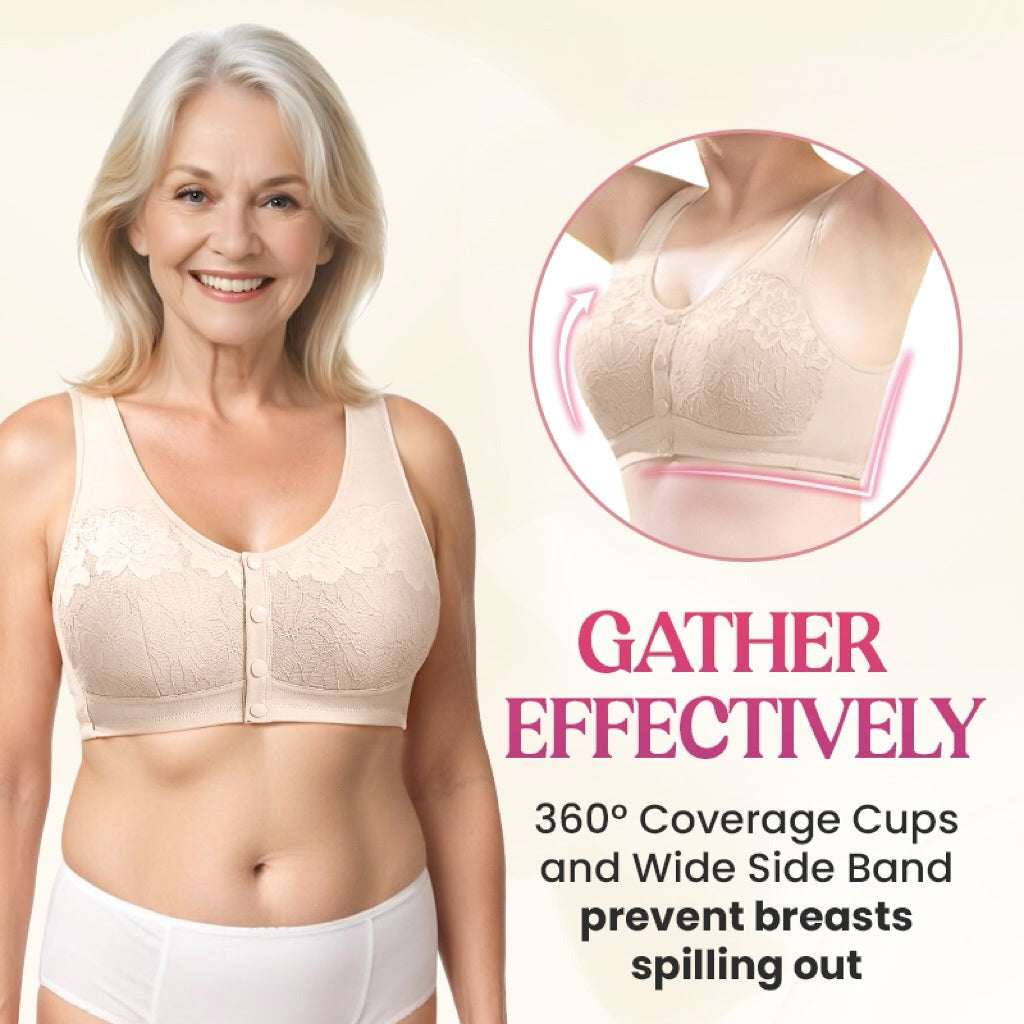 ⏳Limited-time 50% off⏰Comfortable Wireless Shaping Front-Fasten Bra👙