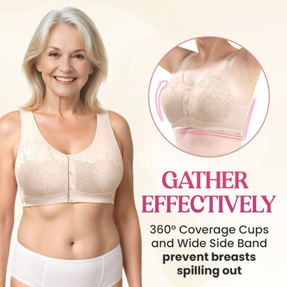 ⏳Limited-time 50% off⏰Comfortable Wireless Shaping Front-Fasten Bra👙