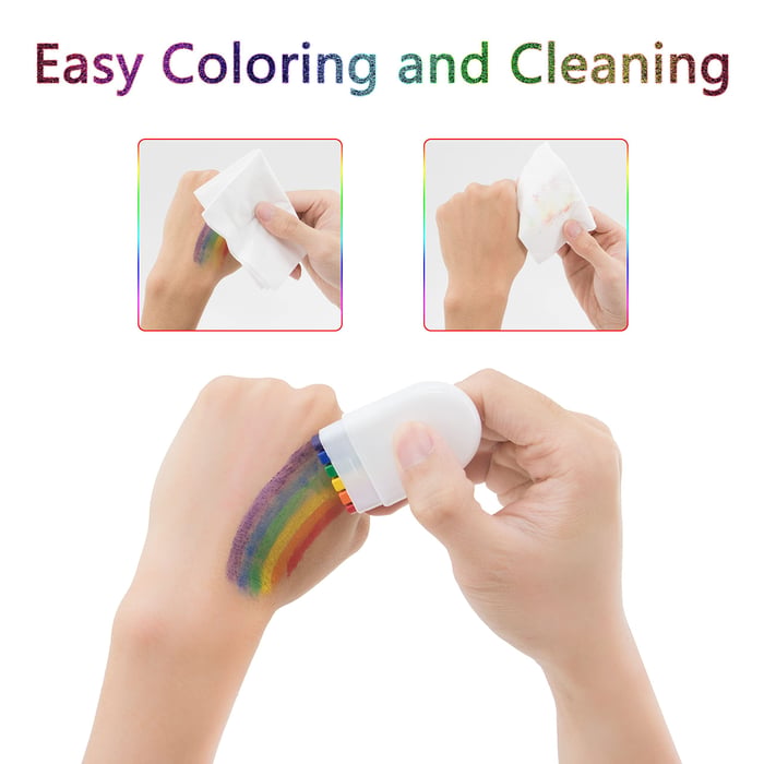 🏳‍🌈BUY 1 GET 1 FREE 😍!!!EACH ONLY NEED $1.41 🏳‍🌈Rainbow Face Body Paint
