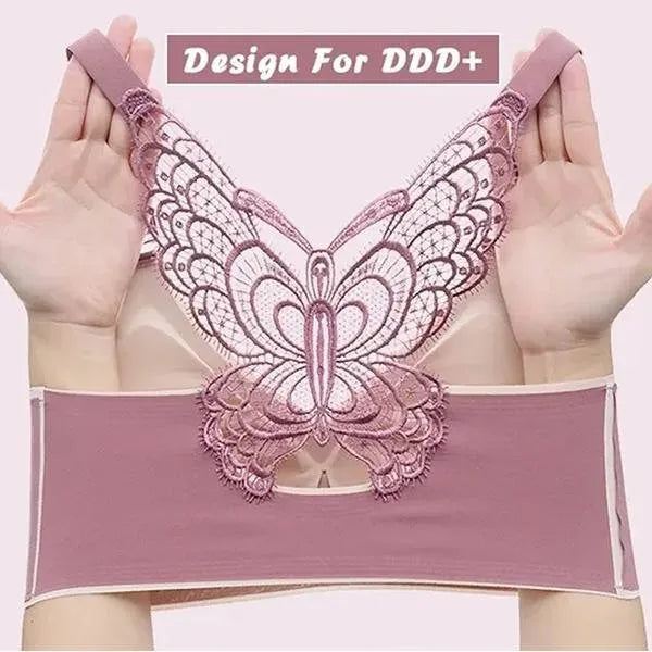 📢📢50% OFF !! ⏰Butterfly Embroidery Wirefree Bra – Wire-Free Lift & All-Day Support ✨