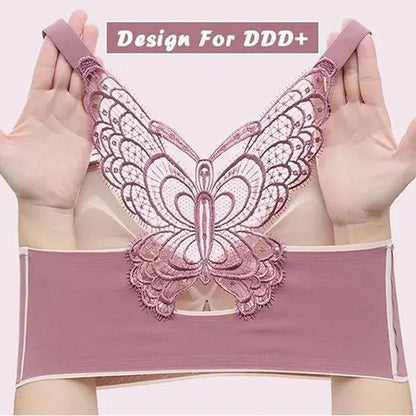 📢📢50% OFF !! ⏰Butterfly Embroidery Wirefree Bra – Wire-Free Lift & All-Day Support ✨