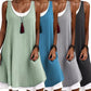 ⏰Last Day Sale 50% Off💃Women's Casual Loose Sleeveless Fake Two Piece Tank Dress