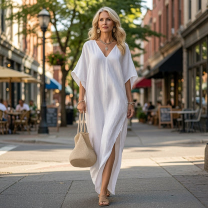 Women's Casual V-Neck Maxi Dress