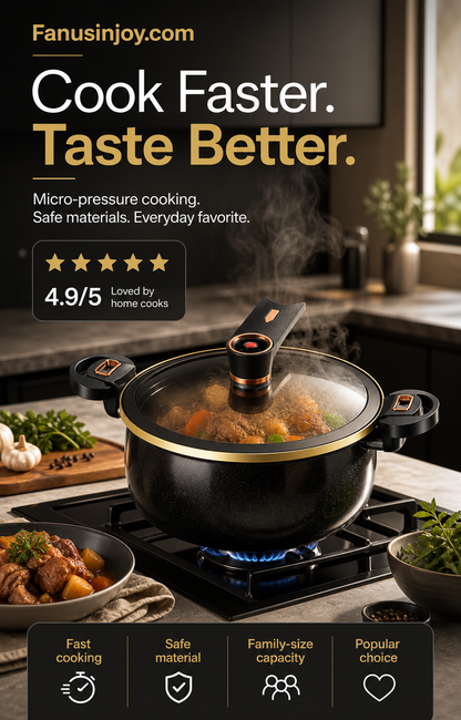🔥Limited time 50% off！👨‍🍳The first step to becoming a chef！🥘Non-stick Enamel Micro-pressure Pot