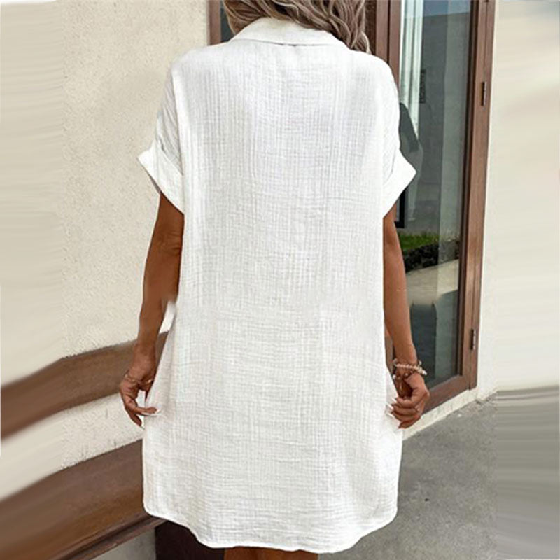 ⏳Time-Limited Special⏰Women’s Summer Midi Dress – Breezy, Flattering & Effortlessly Chic! Lightweight Button-Down with Pockets 🇬🇧☀️