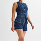 💕HOT SALE – Sold individually💕 Casual two-piece denim set for women: Sleeveless top & shorts