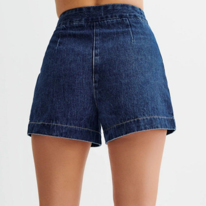 💕HOT SALE – Sold individually💕 Casual two-piece denim set for women: Sleeveless top & shorts