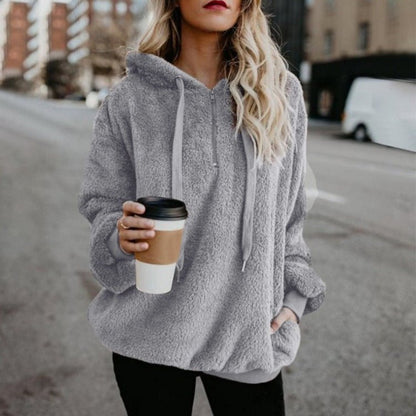 Fashion Warm Casual Loose Hooded Sweatshirt（50% OFF）