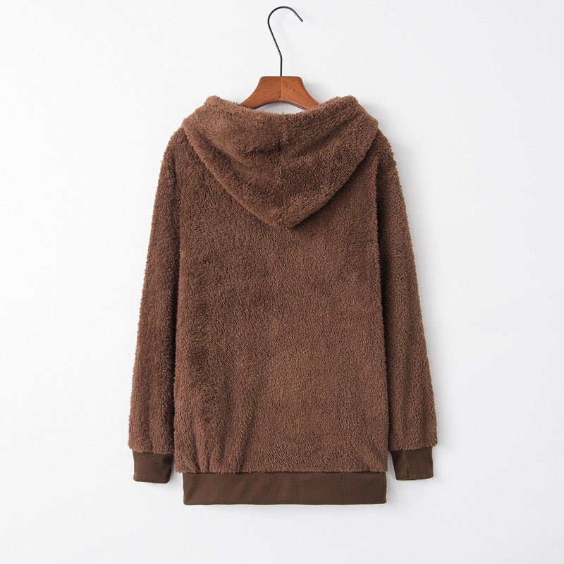 Fashion Warm Casual Loose Hooded Sweatshirt（50% OFF）