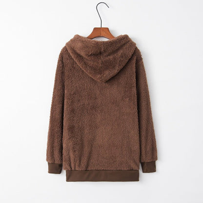 Fashion Warm Casual Loose Hooded Sweatshirt（50% OFF）