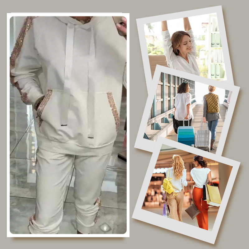 🌷Limited Time 47% OFF💞Women’s Drawstring Hooded Tops ＆ Pants 2-Piece Set